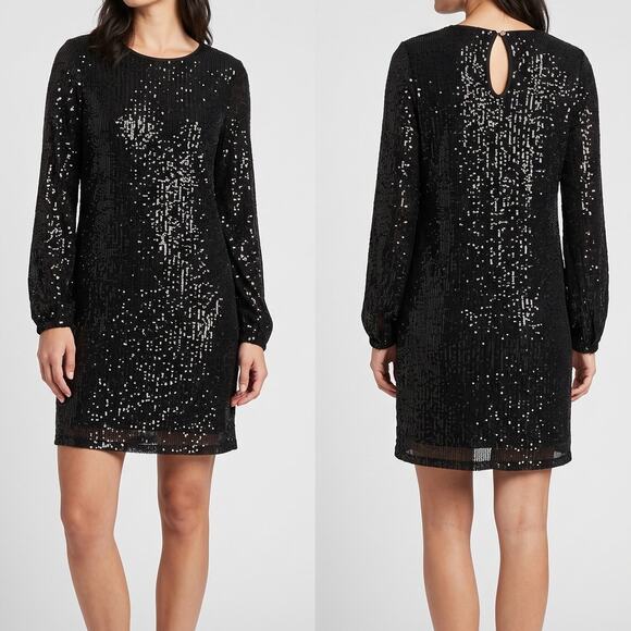 Studio Y Dresses & Skirts - Studio Y Small Black Sequin Long Sleeve Coctail Party Special Occasion Dress